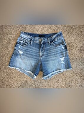 Silver Jeans Blue Distressed Cutoff Denim Shorts